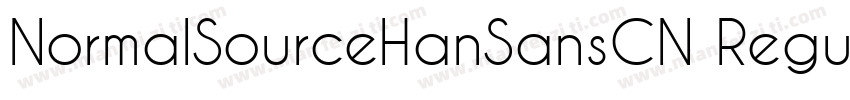 NormalSourceHanSansCN Regular字体转换